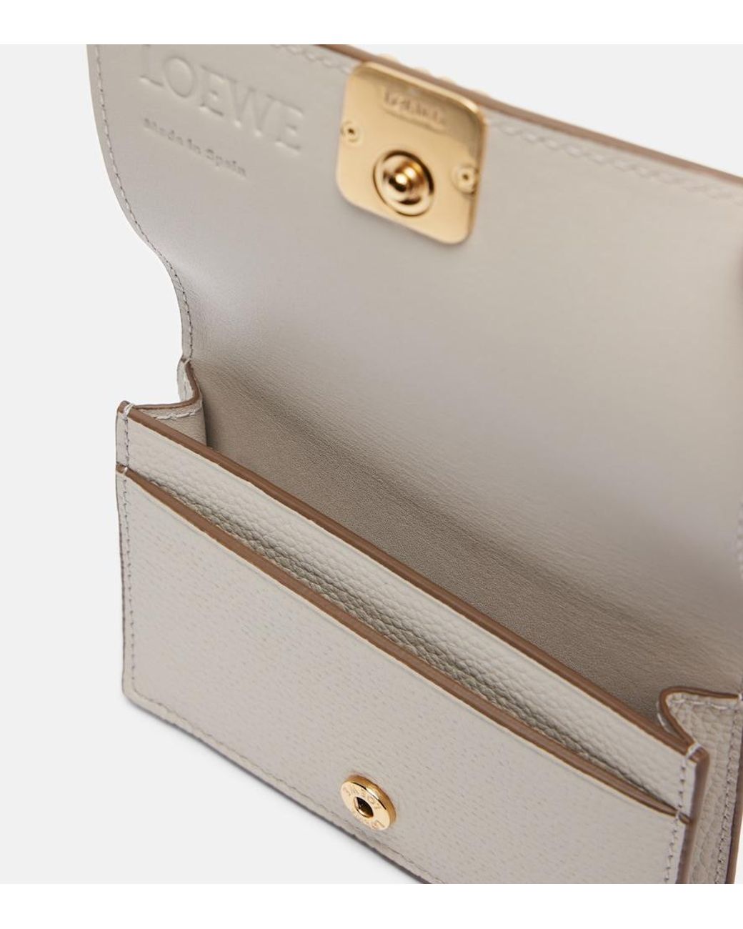 Loewe Natural Anagram Leather Card Case