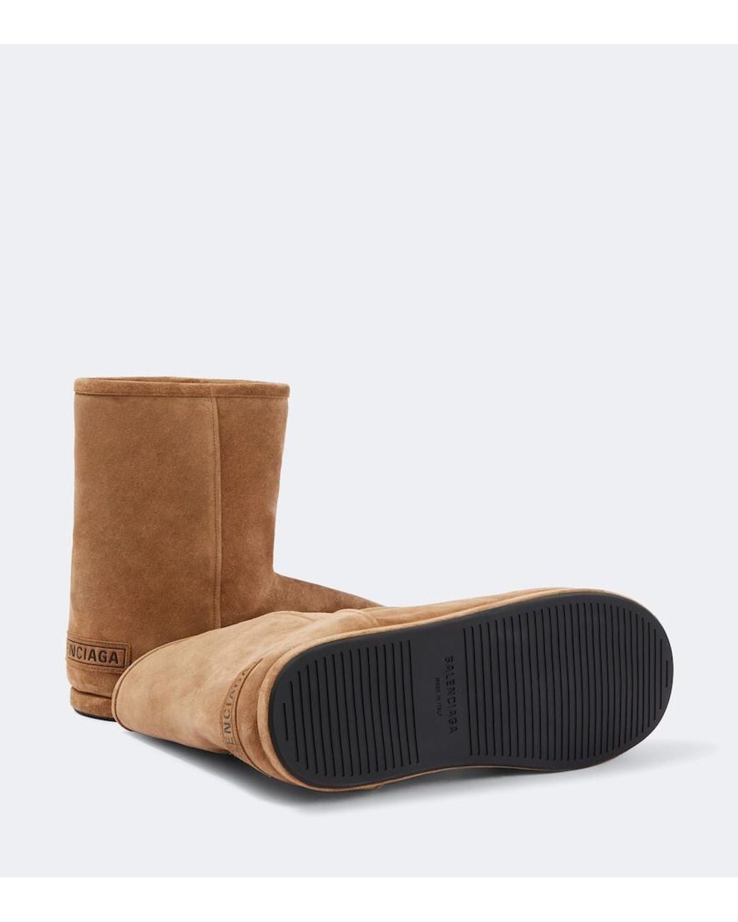 Balenciaga Brown Alaska Suede Ankle Boots for men