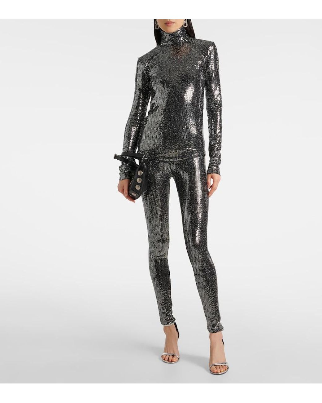 Isabel Marant Gray Joyela Sequined Top