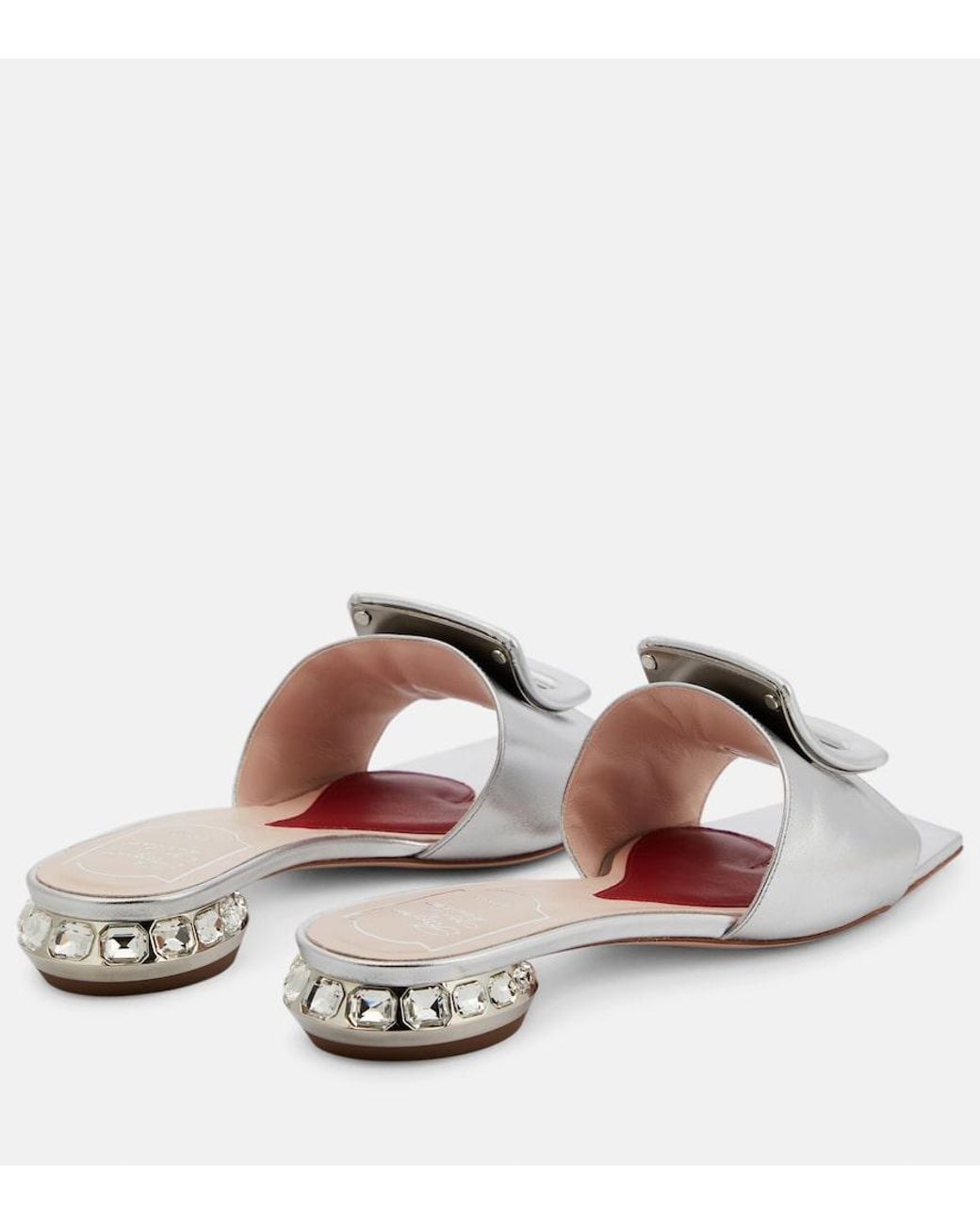 Roger Vivier White Mule 25 Embellished Sandals