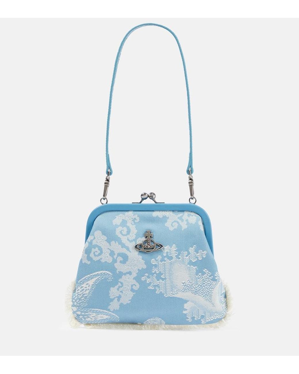 トートバッグ Vivienne Westwood Vivienne Westwood Women's Mulwray Small To Vivienne Westwood Vivienne's Small Jacquard Tote Bag in Blue