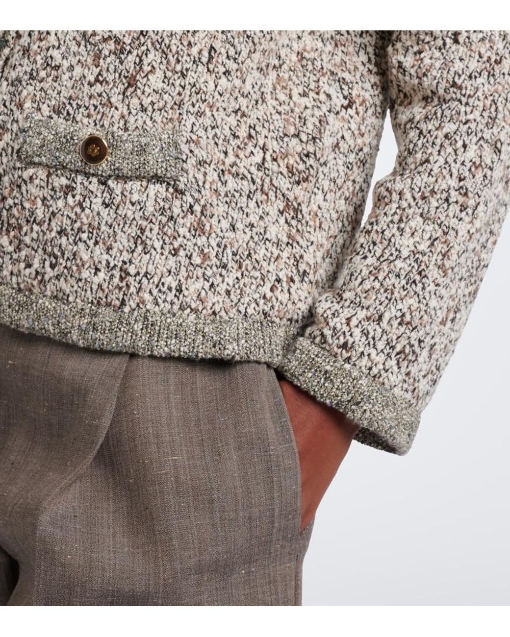 Veronica Beard Multicolor Rexton Knitted Cotton-Blend Cardigan