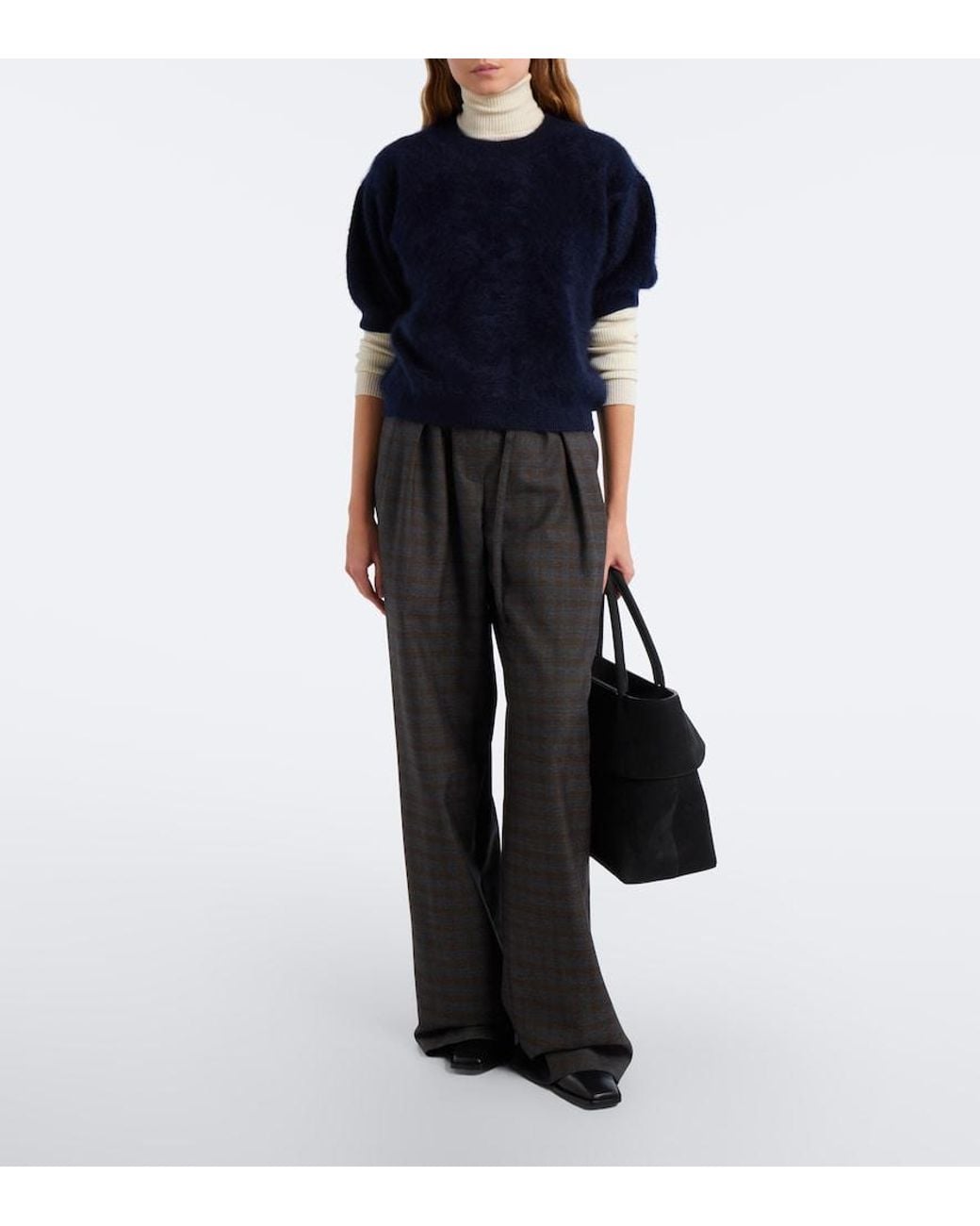 Lisa Yang Blue Juniper Brushed Cashmere Sweater