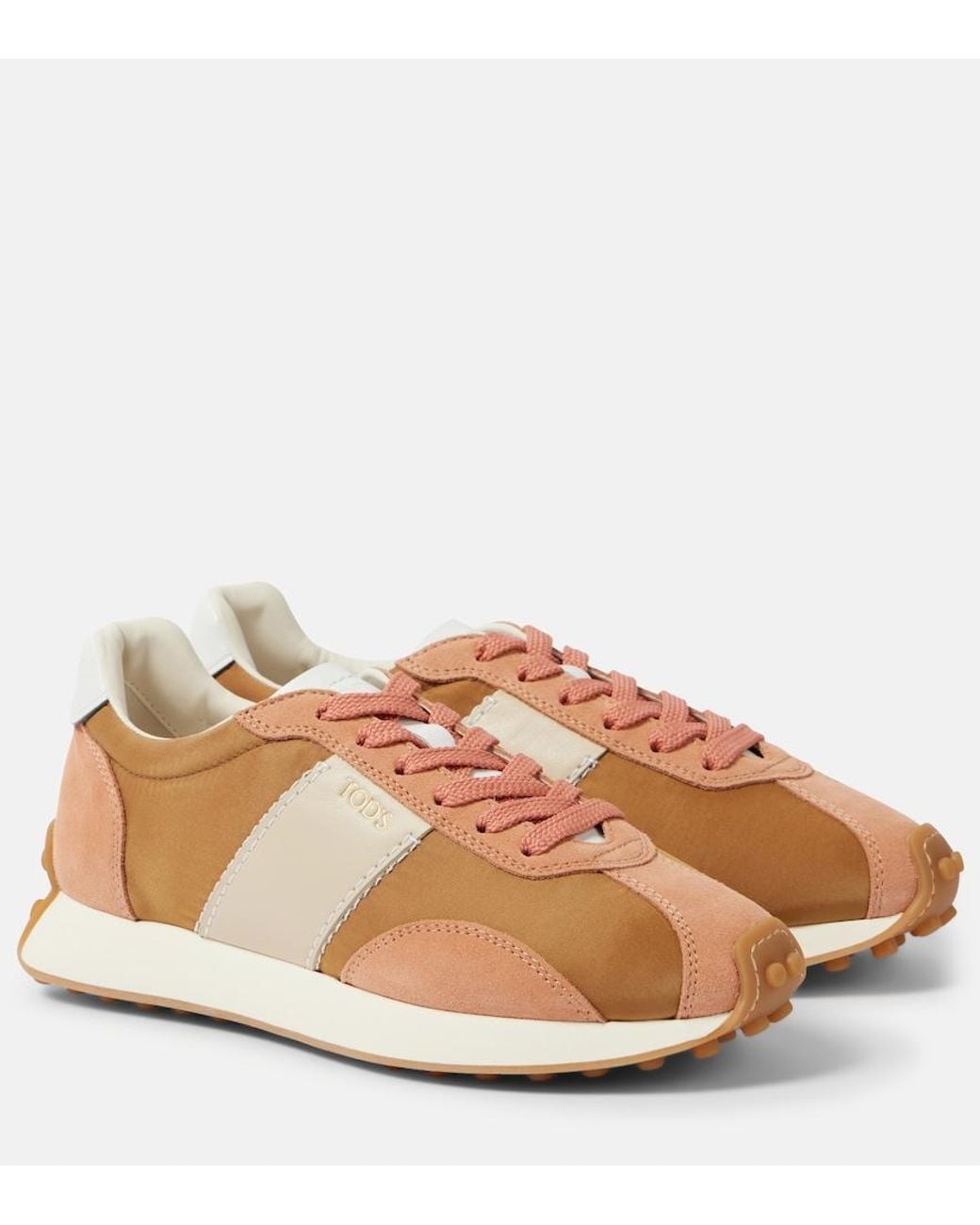 Tod's Brown T Vintage Suede And Technical Sneakers