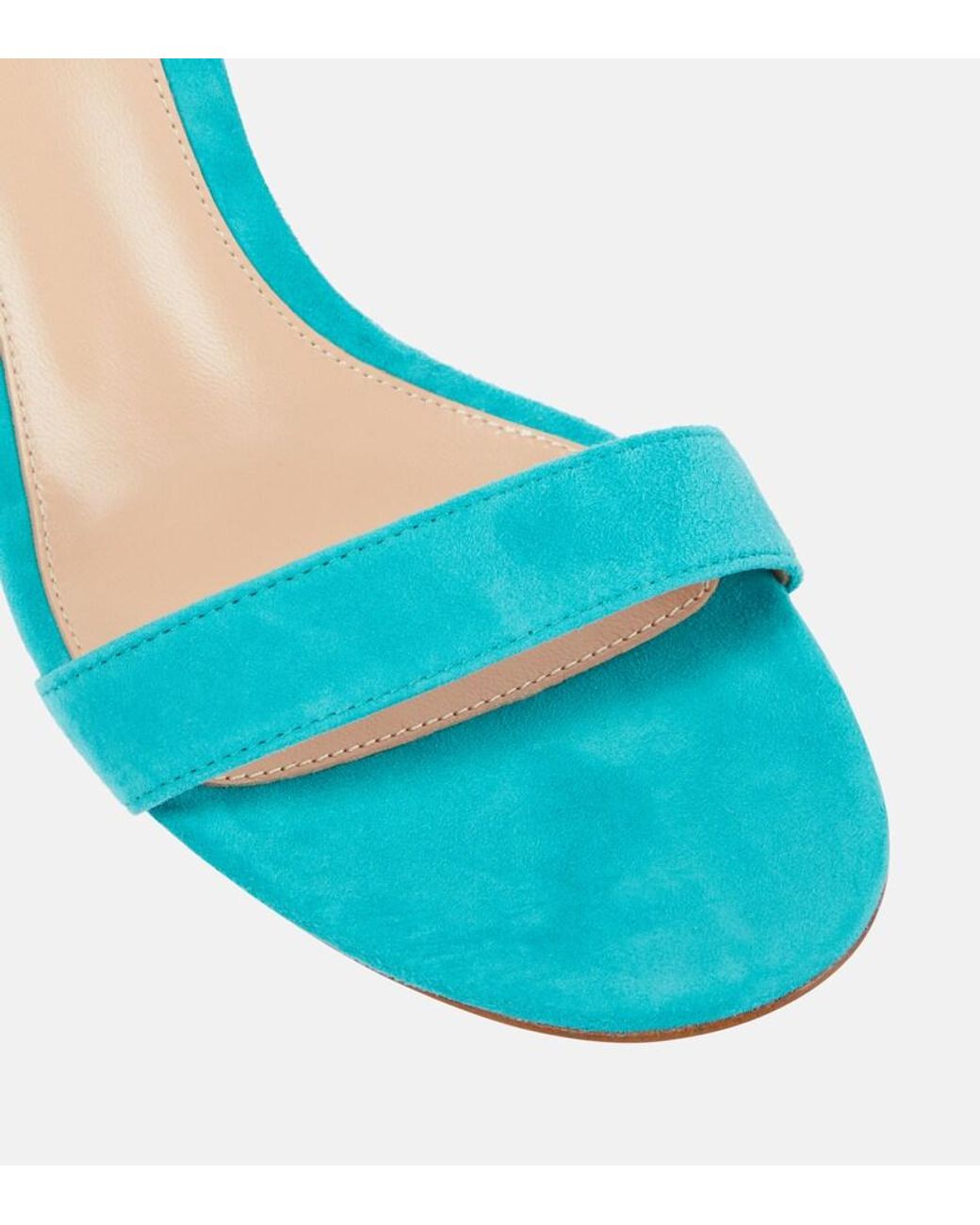 Gianvito Rossi Blue Portofino 85 Suede Sandals