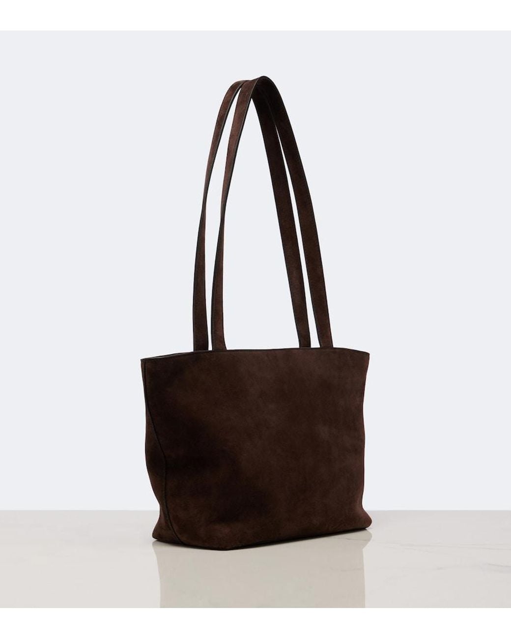The Row Brown Parker Medium Suede Tote Bag
