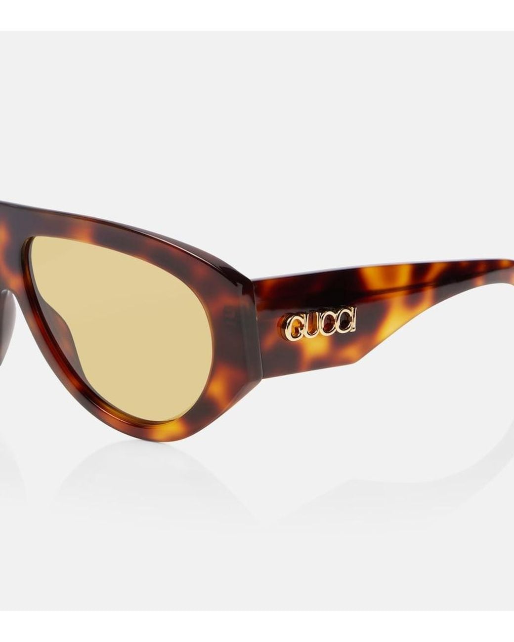 Gucci Brown Signoria Shield Sunglasses