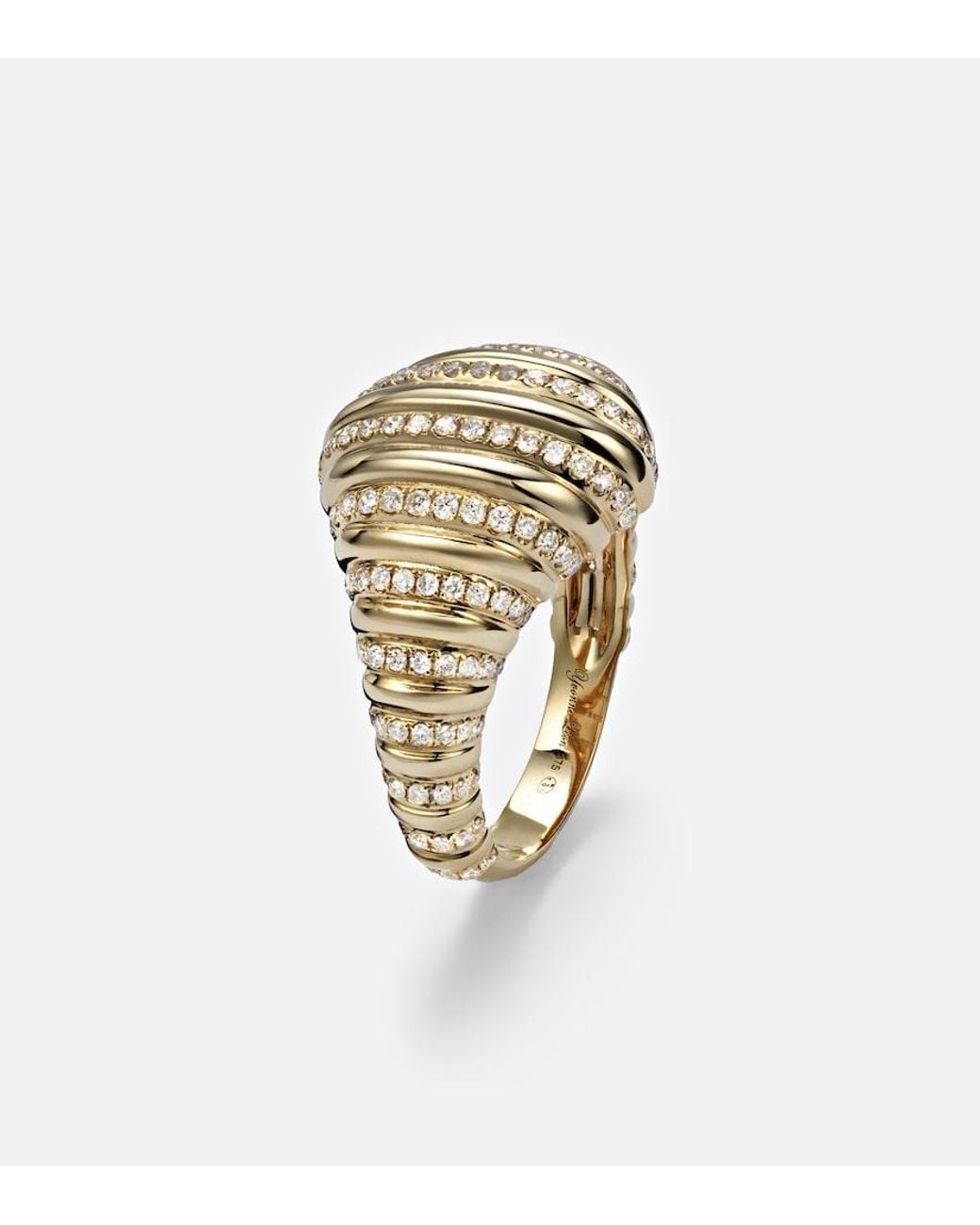 Yvonne Léon White 9Kt Ring With Diamonds