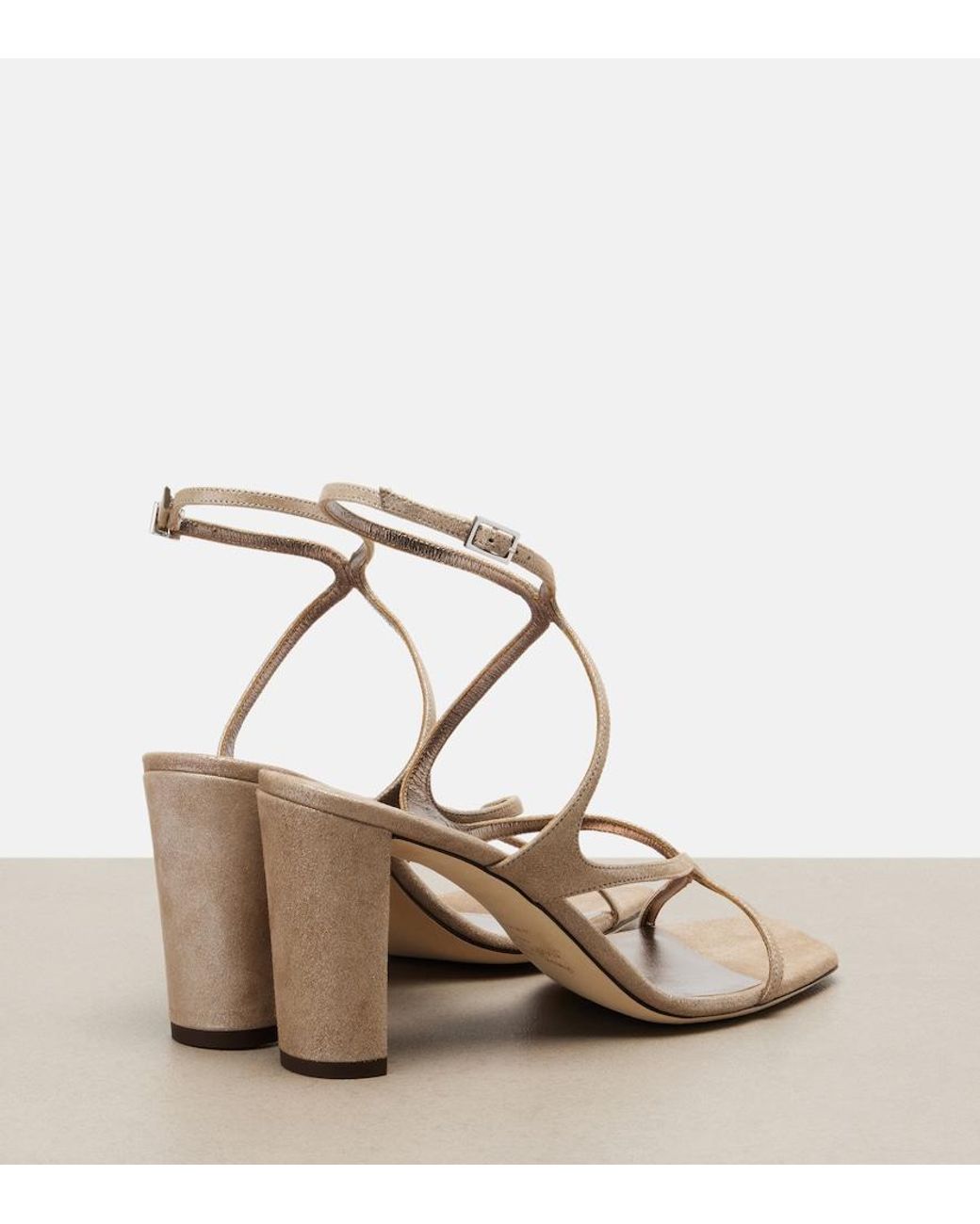 Jimmy Choo Metallic Azie Suede Sandals