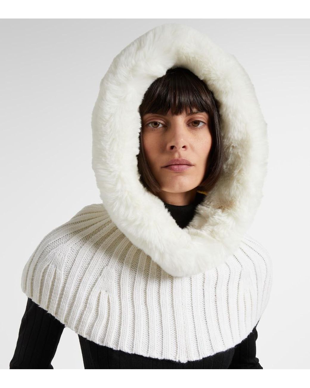 Goldbergh White Naomi Ribbed-Knit Ski Mask
