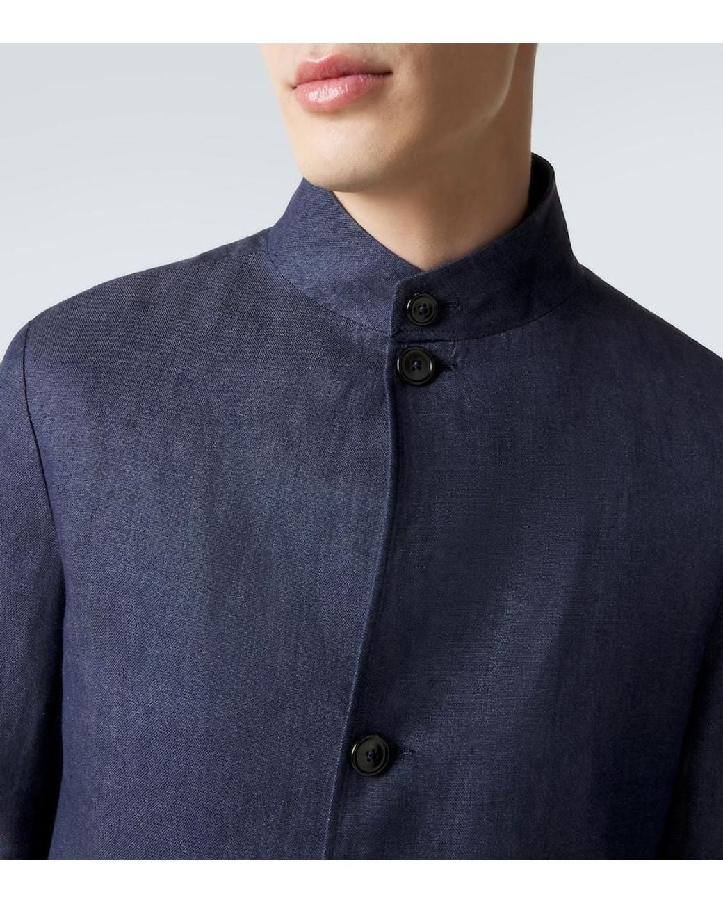 Zegna Blue Il Conte Linen Jacket for men