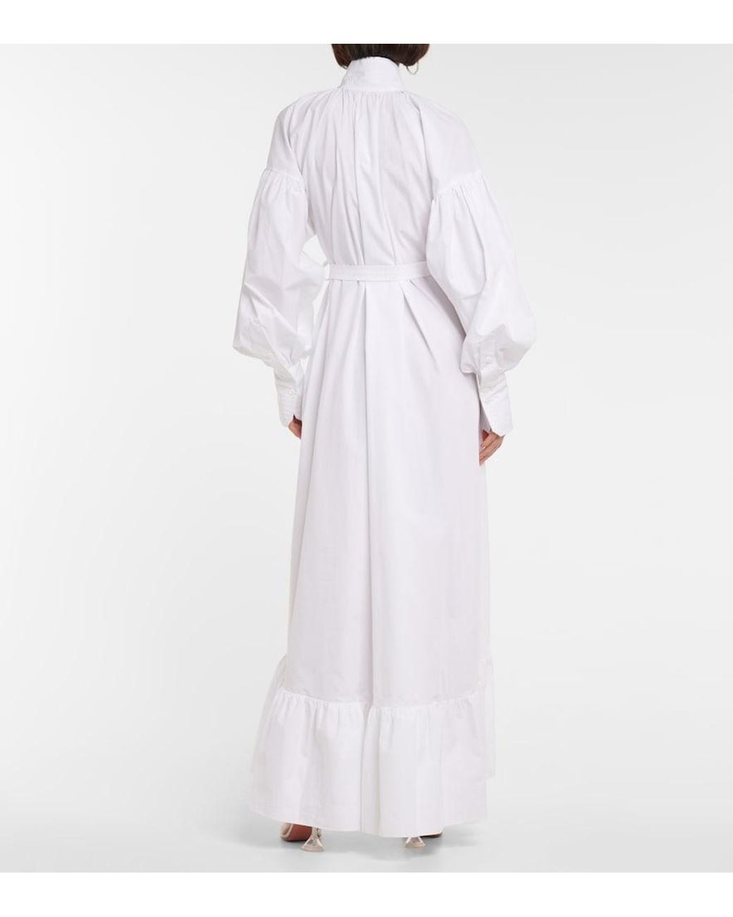 Patou White Belted Maxi Dress
