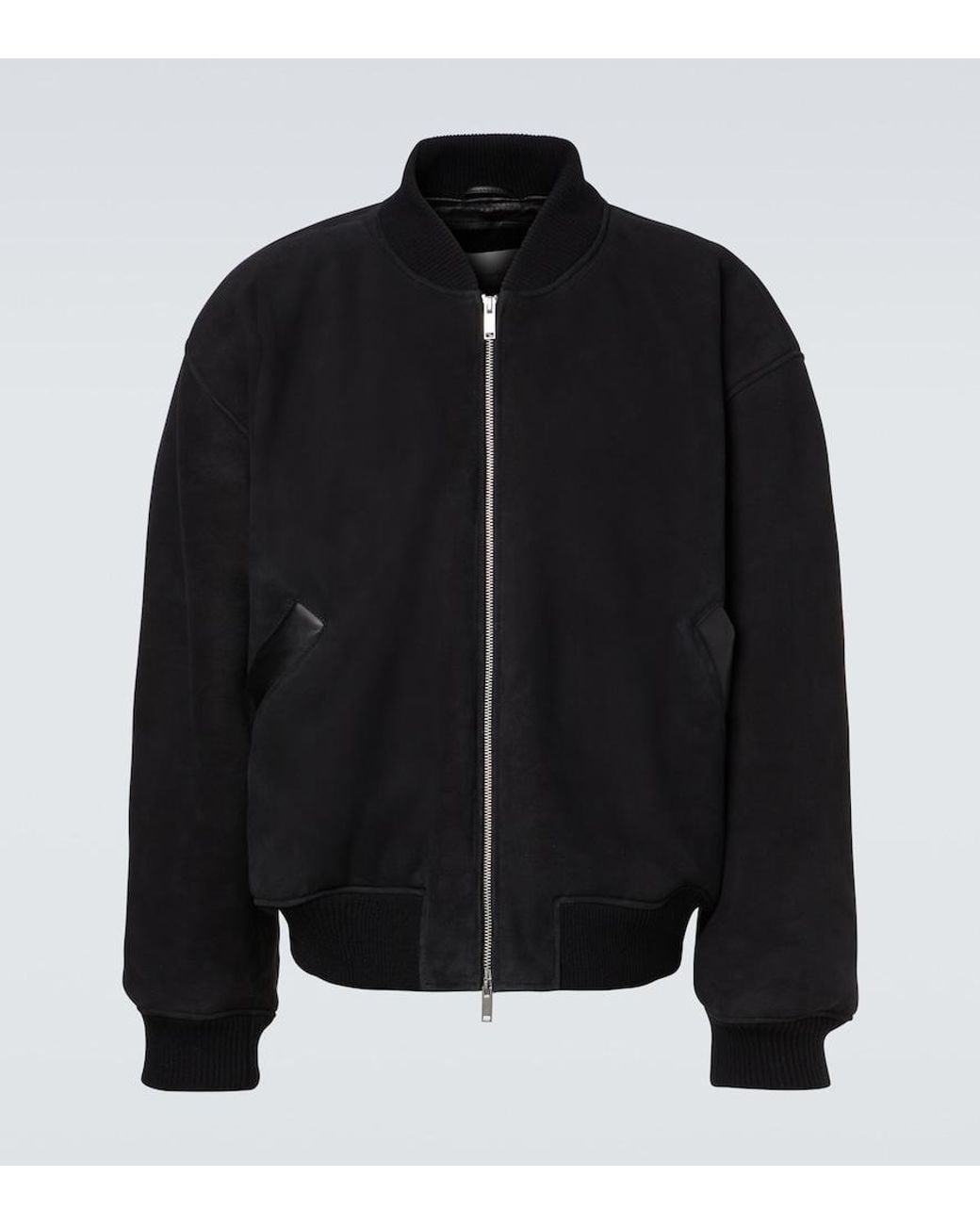 Studio Nicholson Black X Aaron Levine Berkeley Suede Bomber Jacket for men