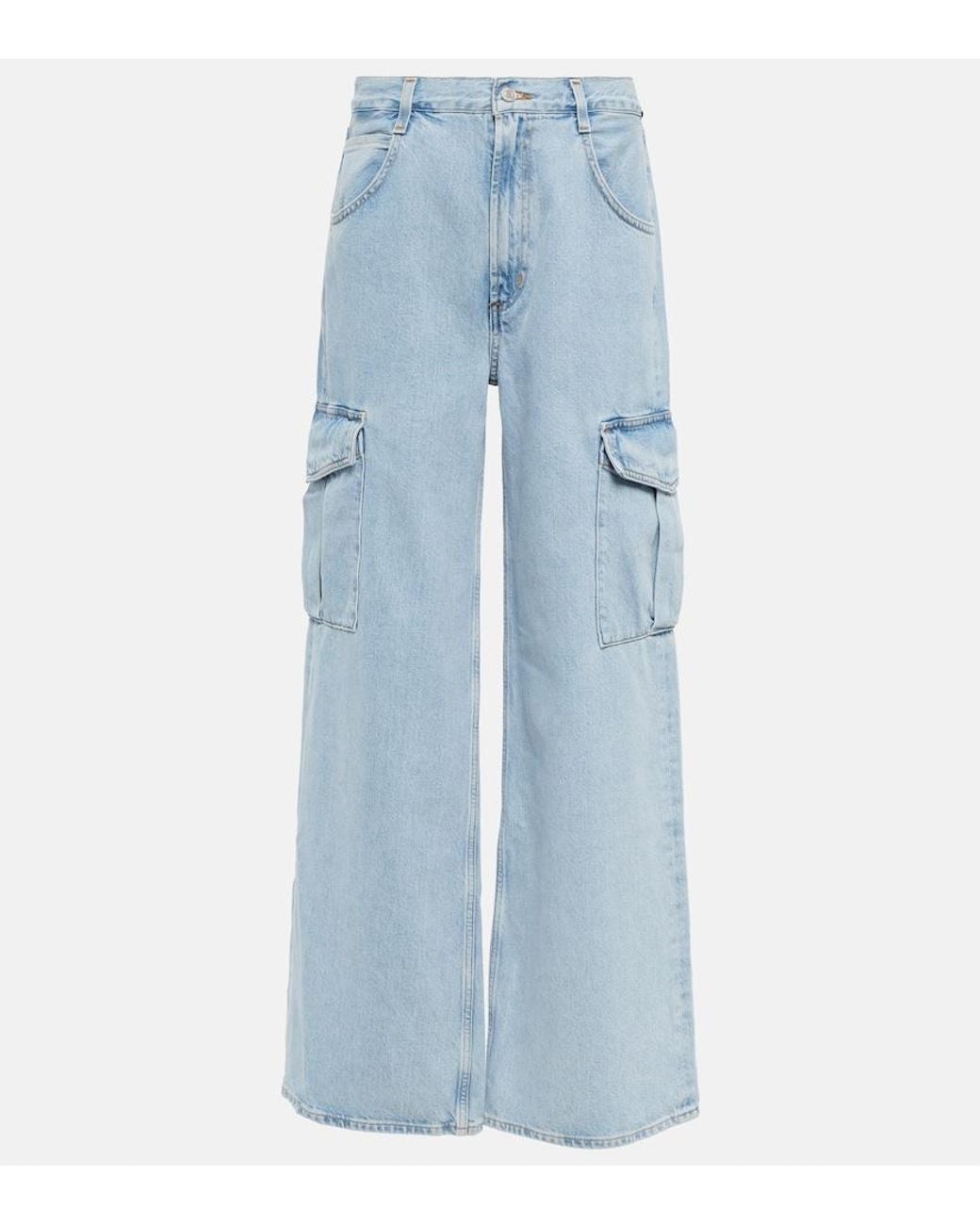 Agolde Blue Minka Denim Cargo Pants