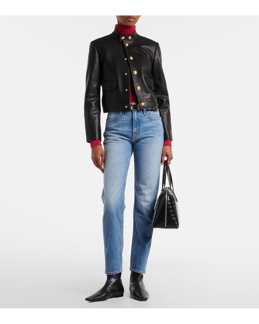 SLVRLAKE Denim Blue Virginia Straight Jeans