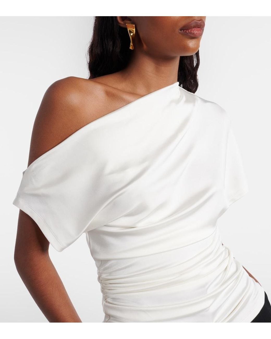 TOVE White Edel Draped Top