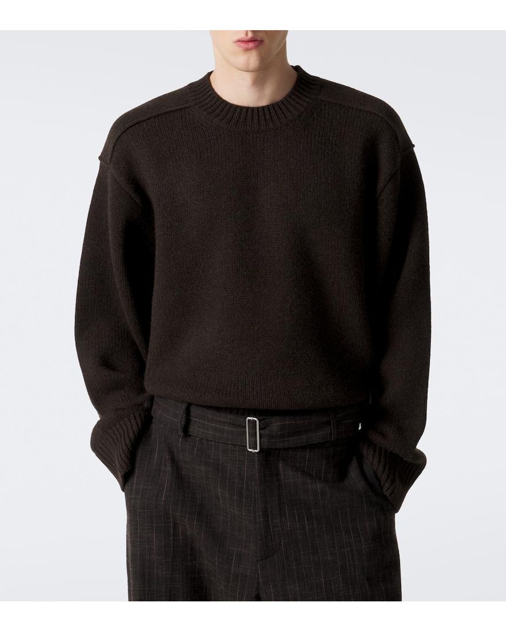 Studio Nicholson Black Yak And Wool Sweater for men