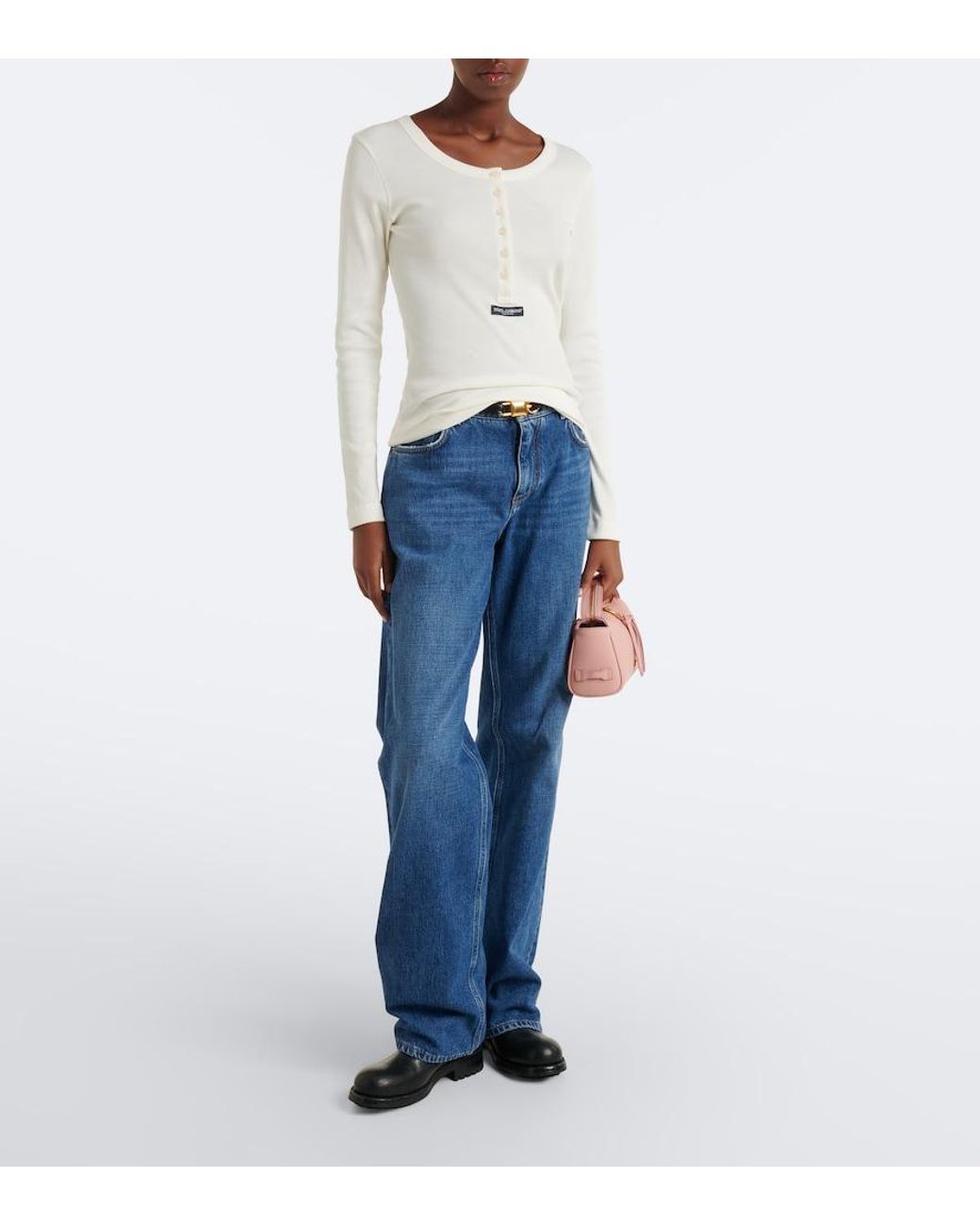 Dolce & Gabbana Pink Vittoria Small Leather Top-Handle Bag