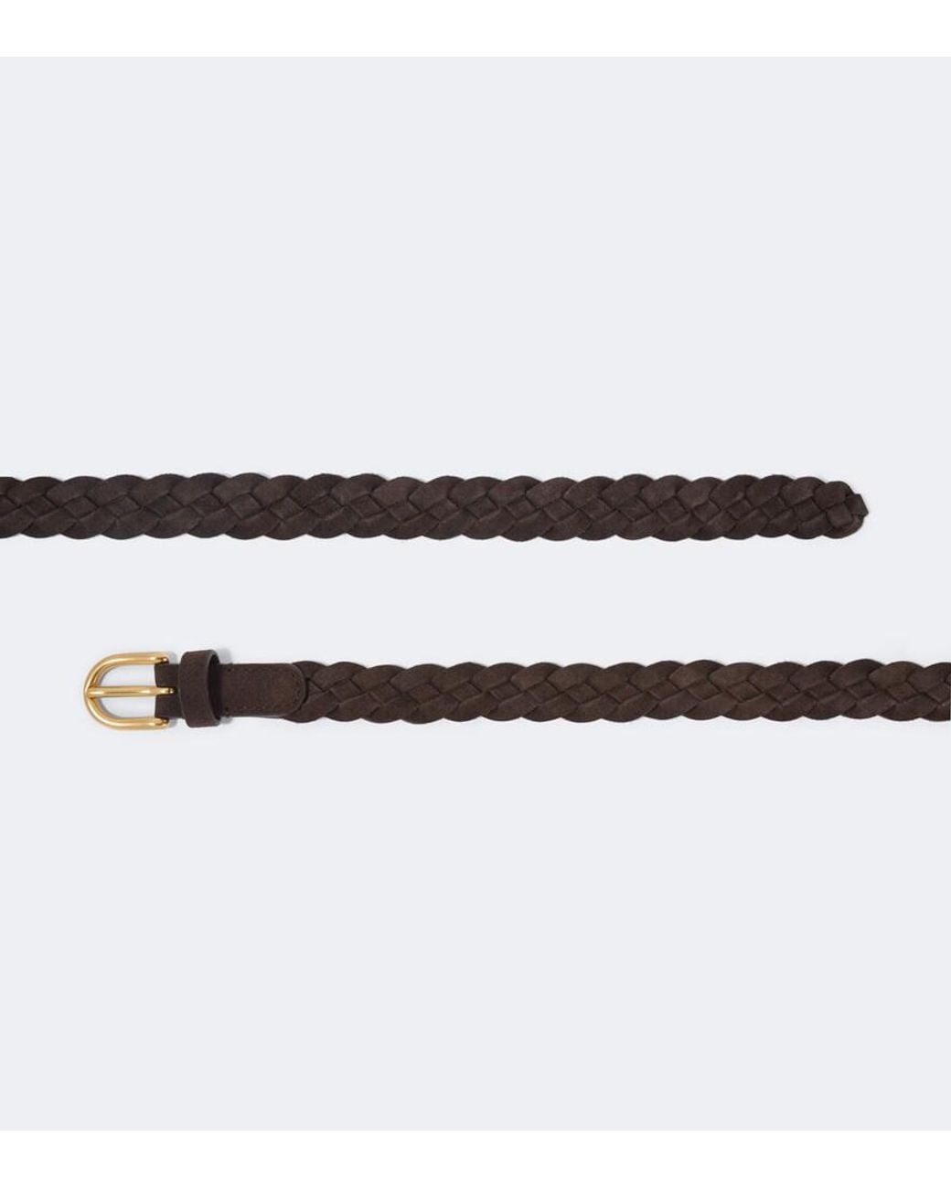 Lardini Black Braided Suede Belt for men