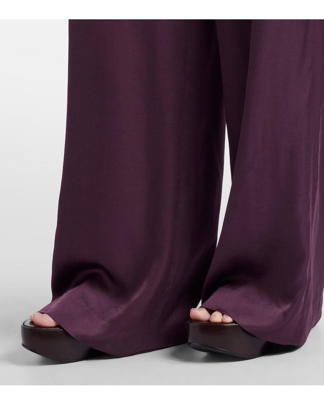 Dries Van Noten Purple Wide-Leg Pants