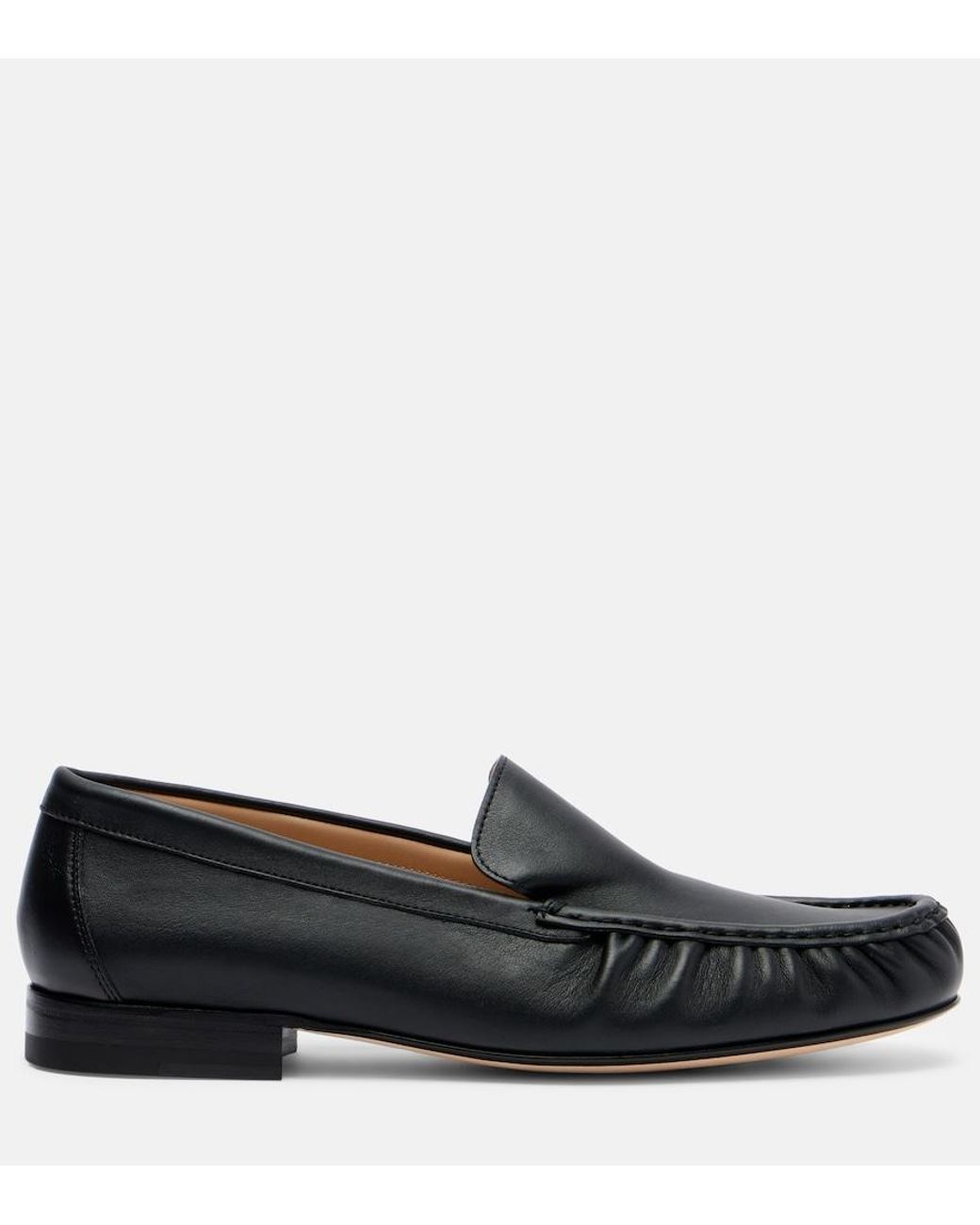Manolo Blahnik Black Leonda Leather Loafers