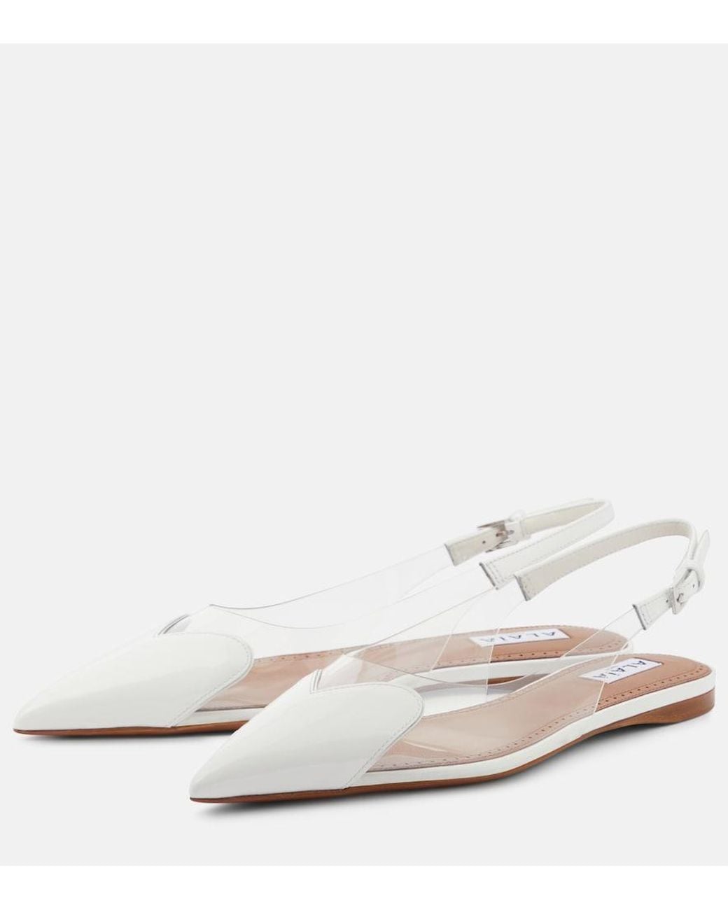 Alaïa White Ballerinas 'Le Coeur'