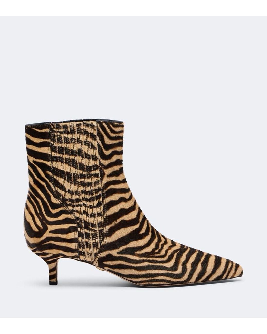 Veronica Beard Brown Lisa Printed Calf Hair Ankle Boots