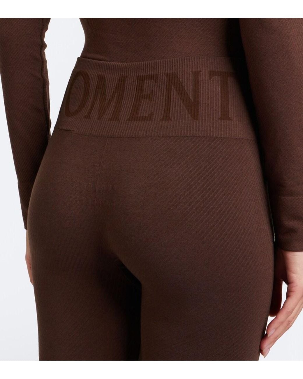 Perfect Moment Brown Logo Ski Leggings