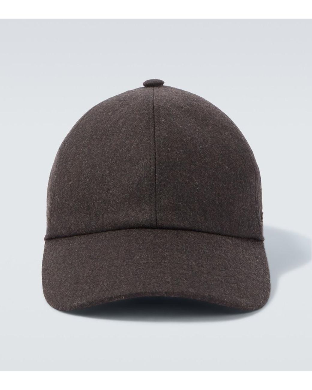 Agnona Baseballcap Aus Wolle in Gray für Herren