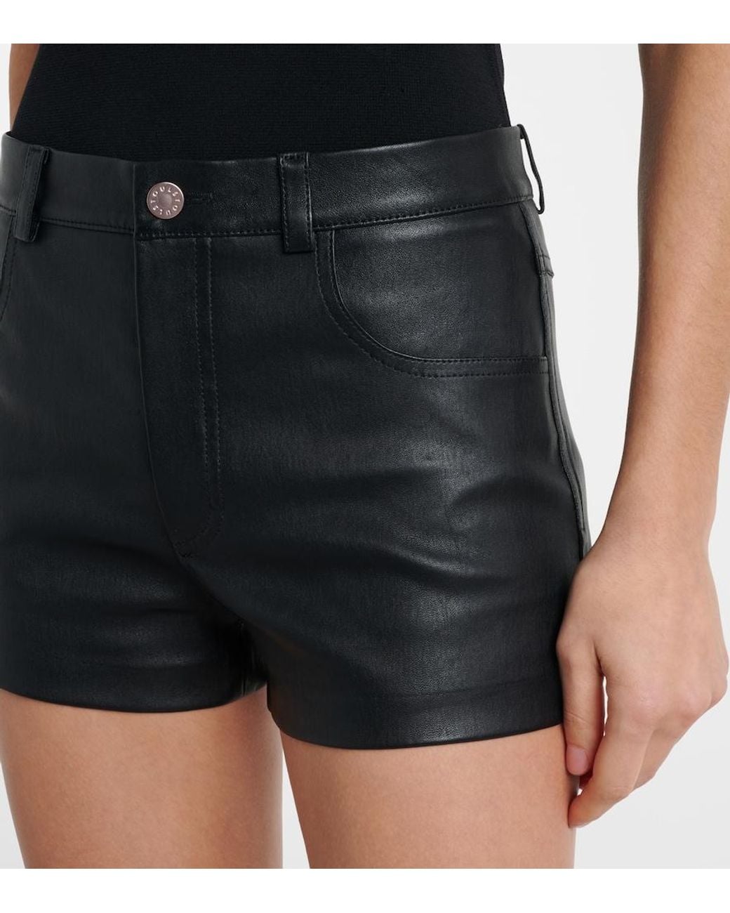 Stouls Black Roxie Leather Shorts