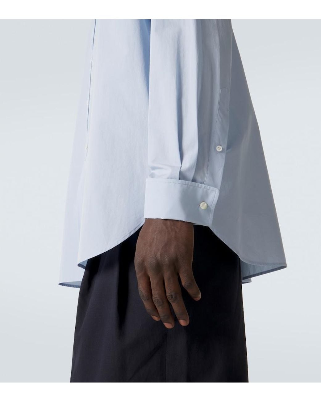 The Row Blue Melchior Cotton Poplin Shirt for men