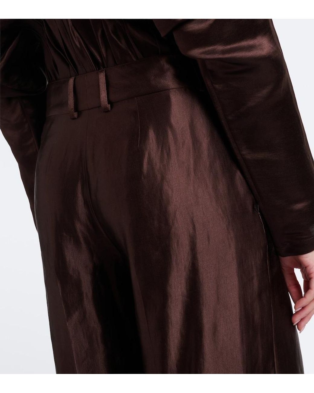 Joseph Brown Jnane Linen And Silk Wide-Leg Pants