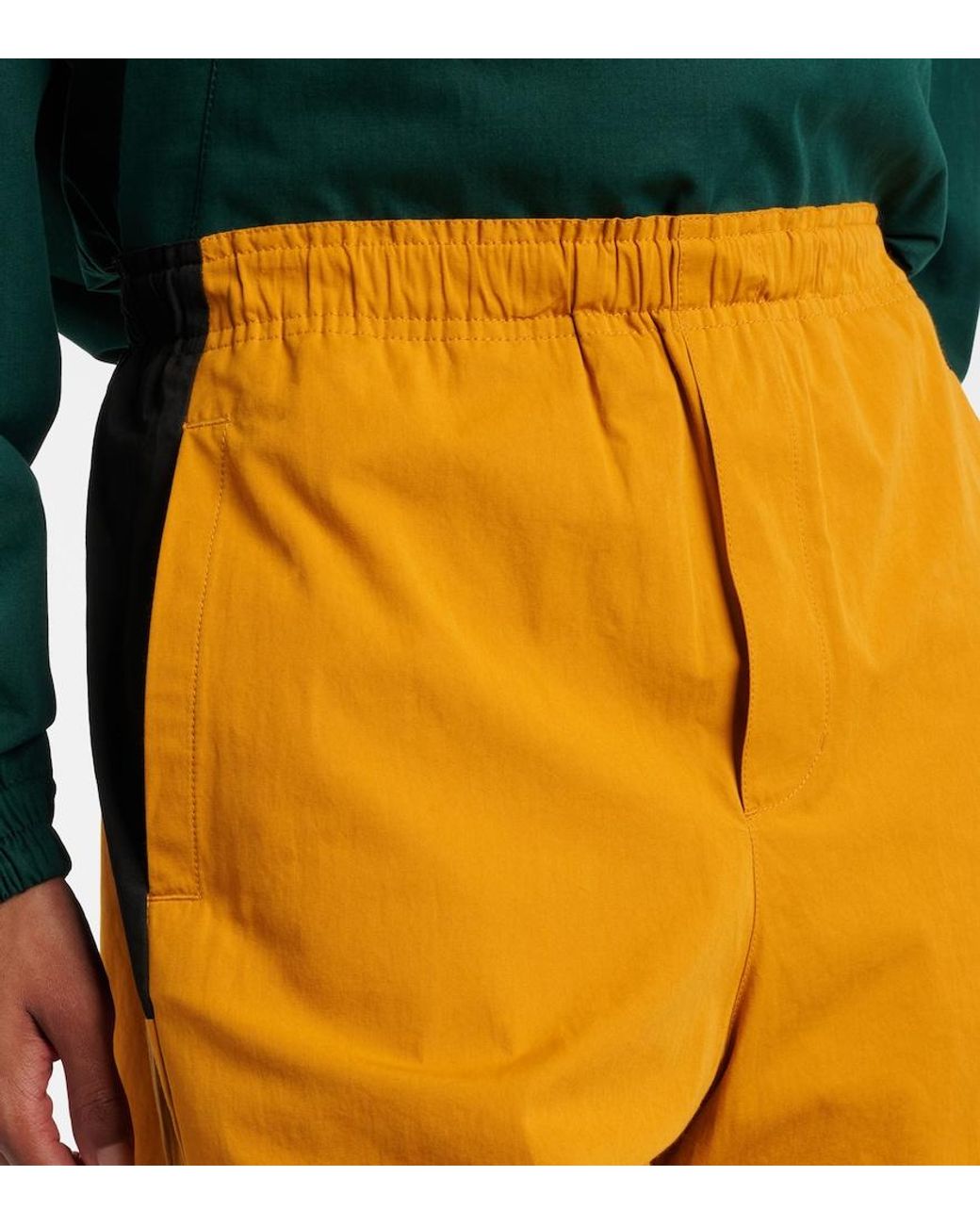 Saint Laurent Yellow Cassandre Cotton Bermuda Shorts
