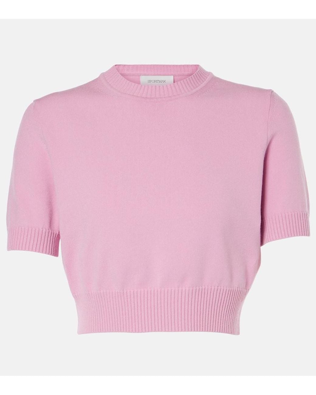 Sportmax Pink Premier Knitted Crop Top
