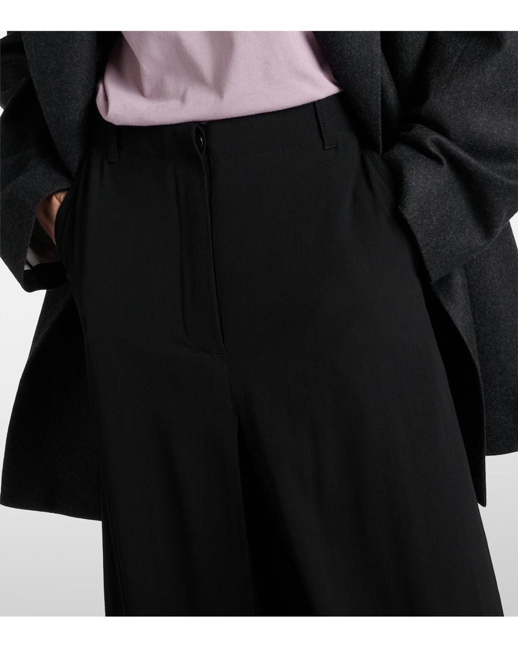 Dries Van Noten Black Wool-Blend Maxi Skirt