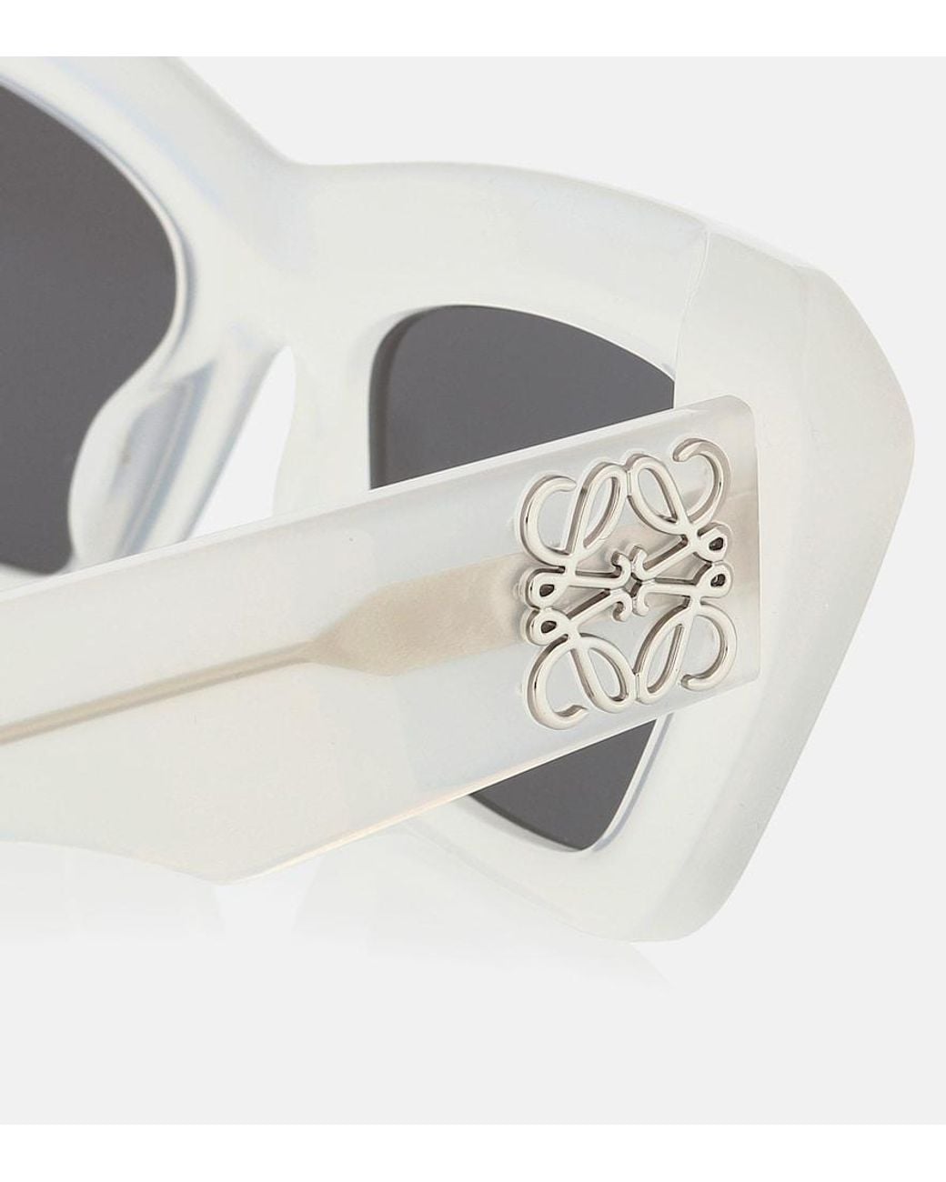 Loewe Gray Anagram-logo Cat-eye Acetate Sunglasses