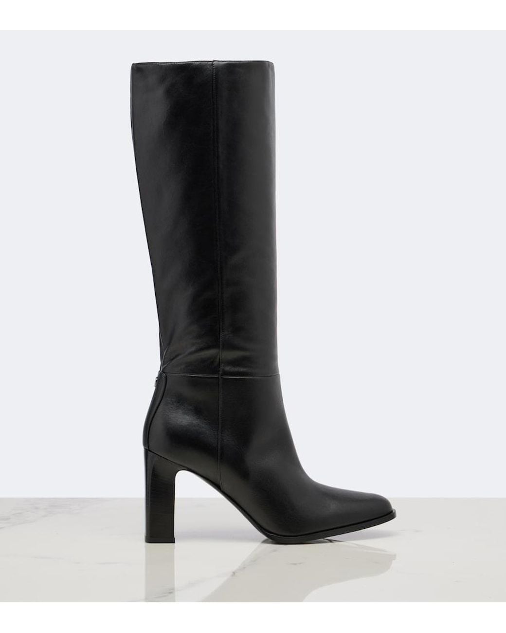 Jimmy Choo Black Bibi Leather Knee-High Boots
