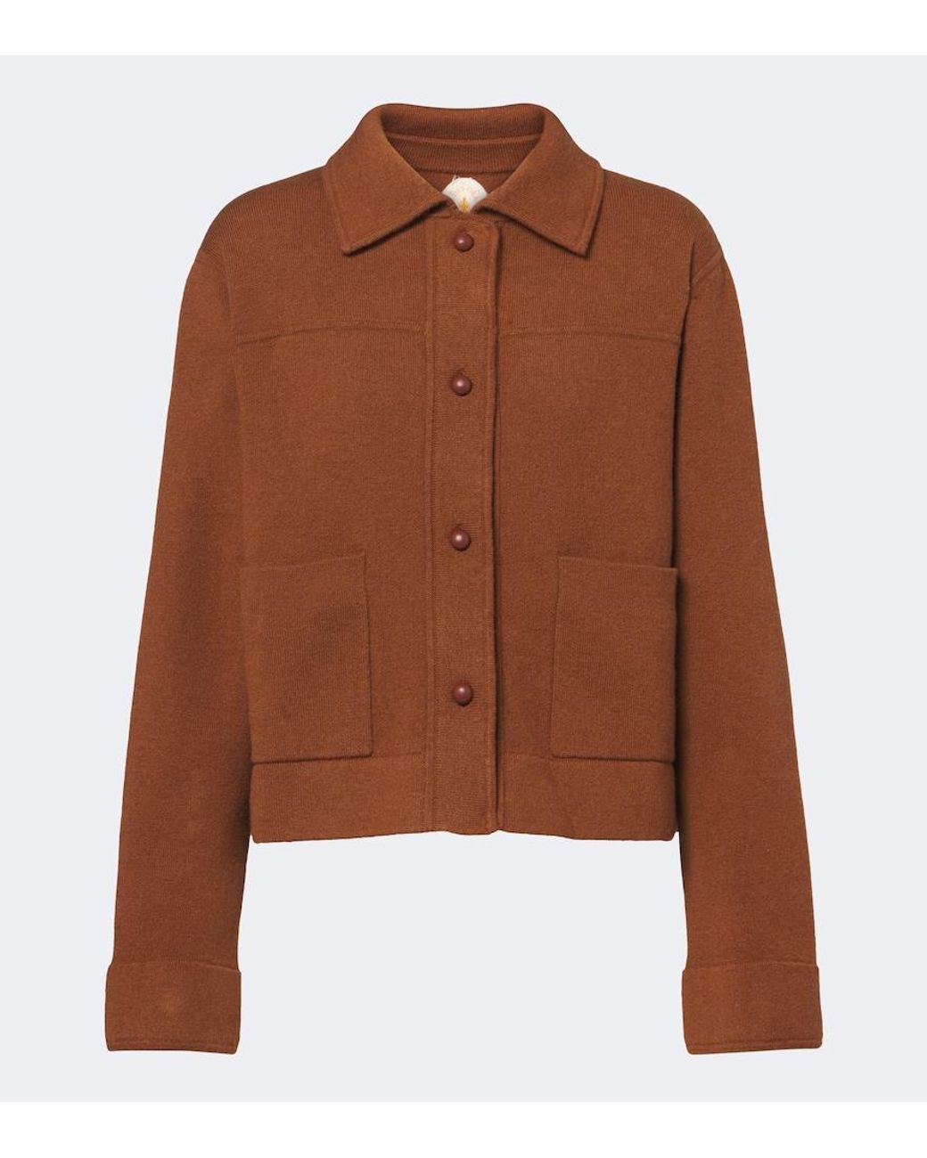 Jardin Des Orangers Brown Fringed Wool And Cashmere Jacket