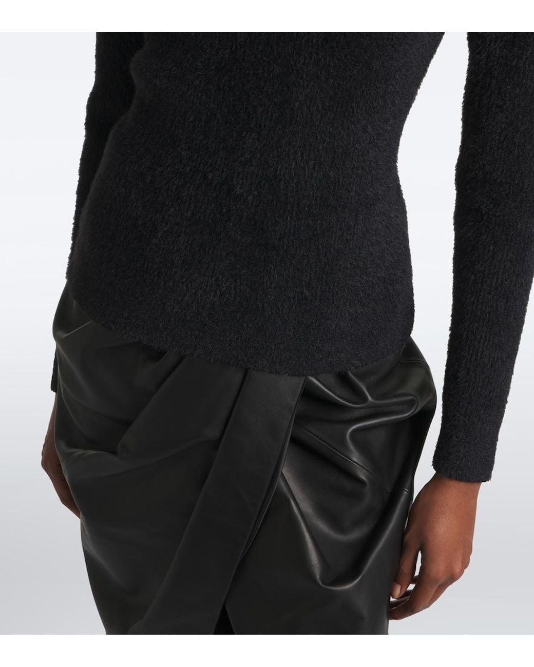 Balmain Black Knitted Turtleneck Sweater