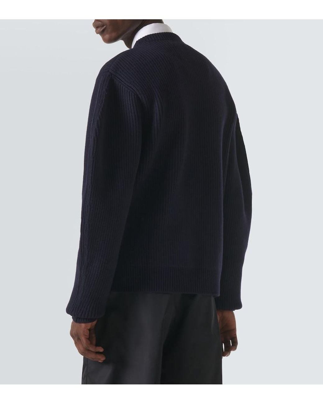 Jil Sander Blue Wool Sweater for men
