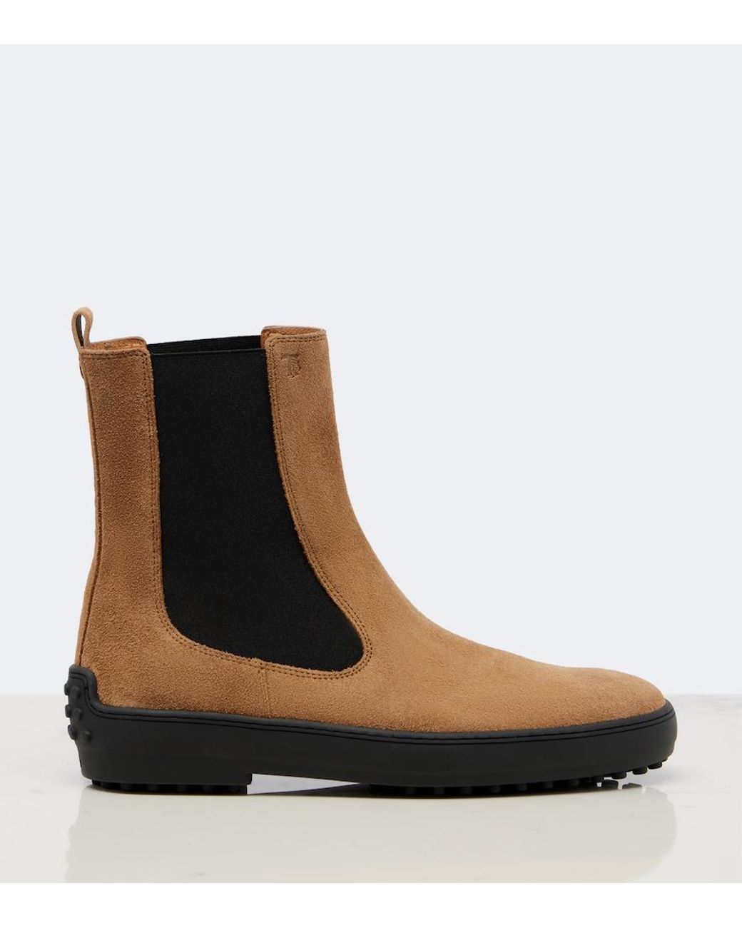 Tod's Brown Suede Chelsea Boots