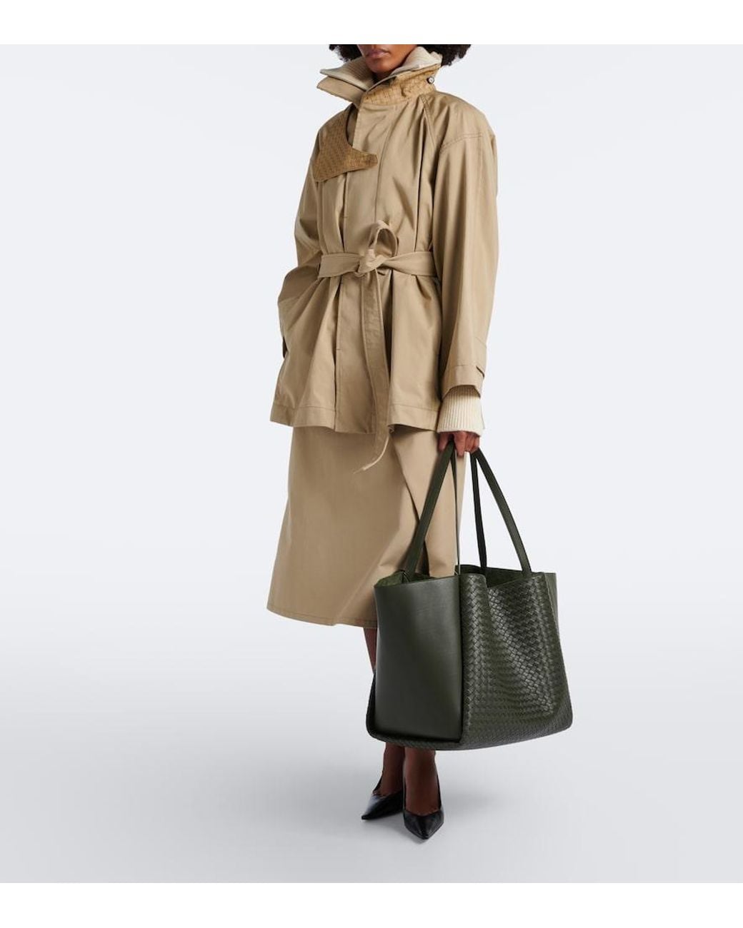 Bottega Veneta Black Corso Maxi Intrecciato Leather Tote Bag
