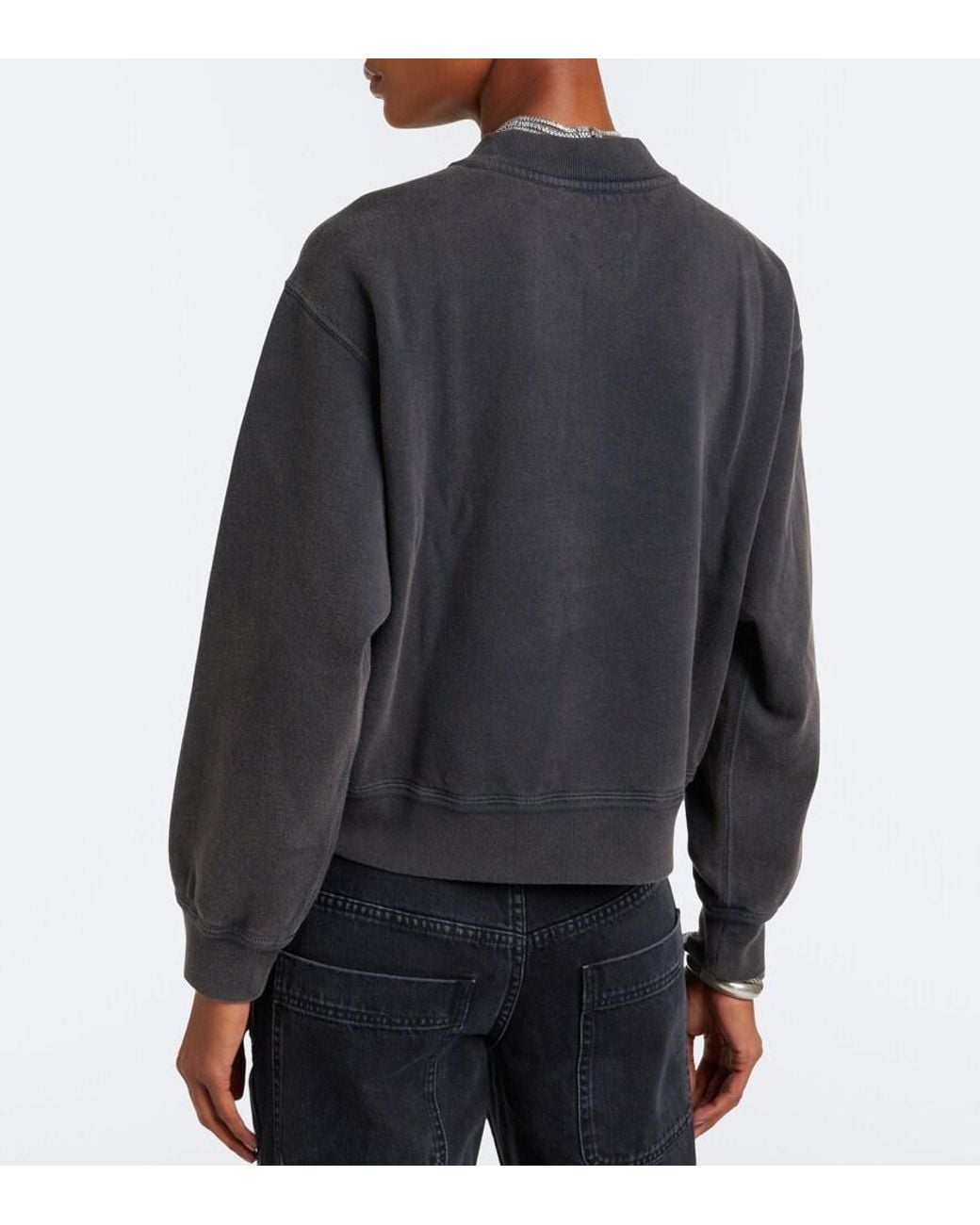 Isabel Marant Black Simony Cotton-Blend Jersey Sweatshirt