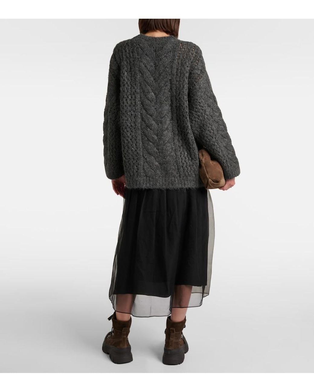 Jersey En Mezcla De Alpaca Brunello Cucinelli de color Black