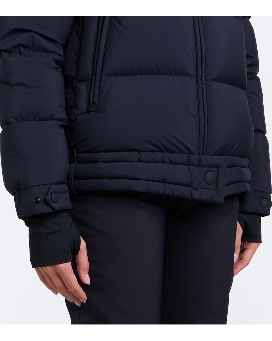 Moncler Blue Arrabas Shearling-Trimmed Ski Jacket