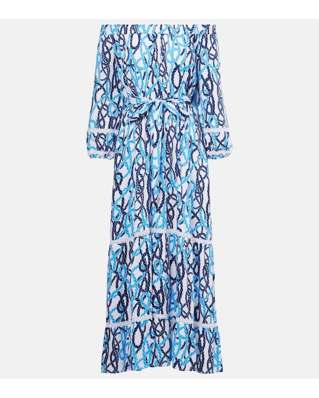 Robe Midi Eclipse Imprimee Melissa Odabash en coloris Blue