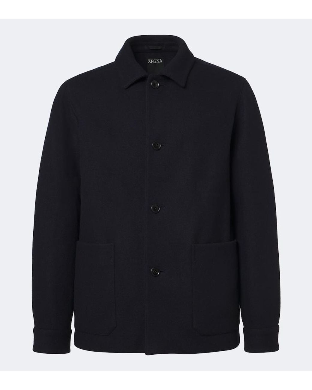 Zegna Blue Alpe Cashmere And Wool Jacket for men