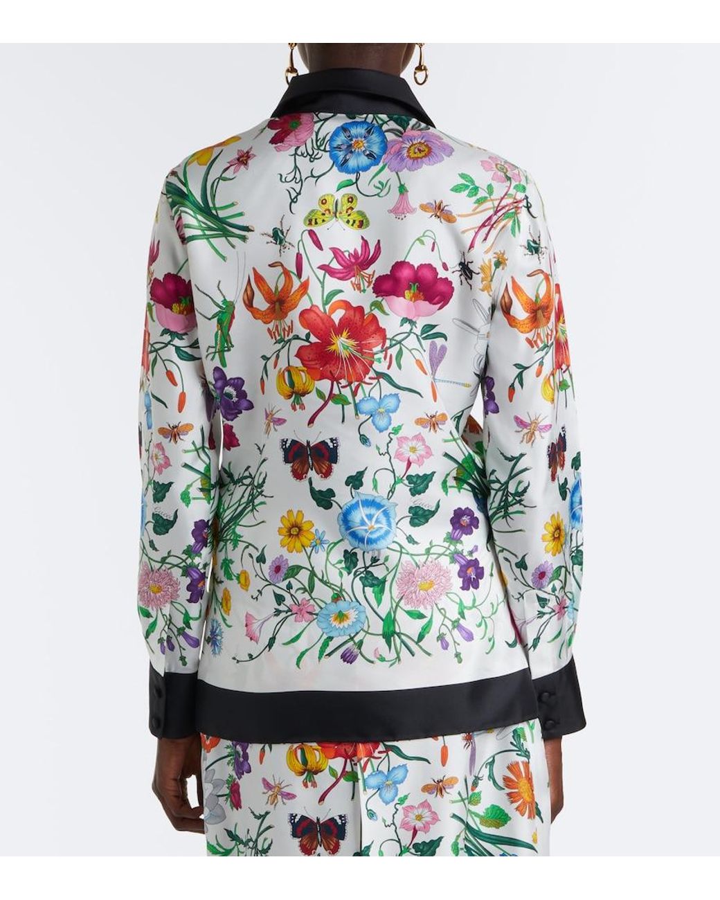 Gucci Multicolor Flora Silk Twill Shirt