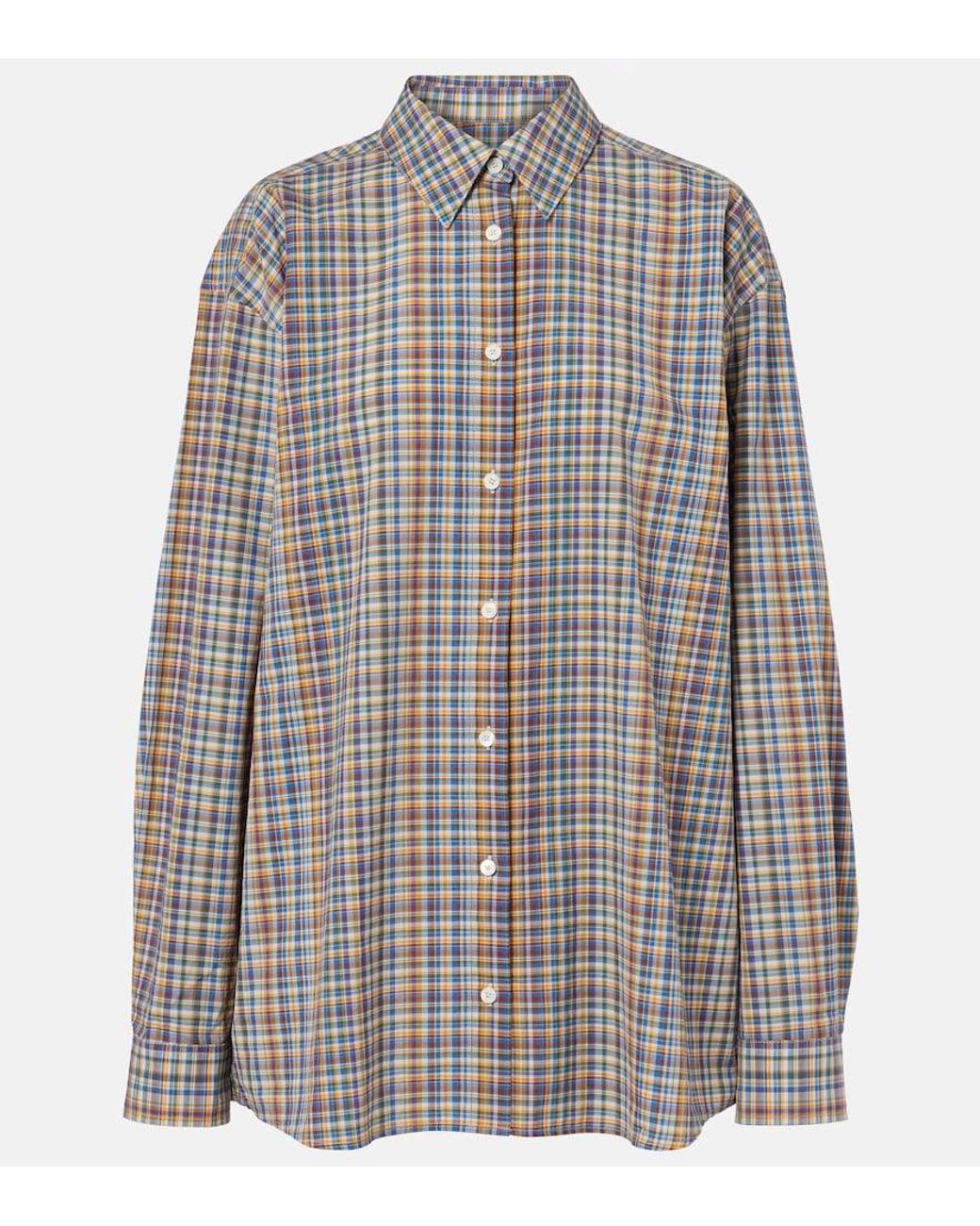 Totême Multicolor Plaid Cotton Poplin Shirt