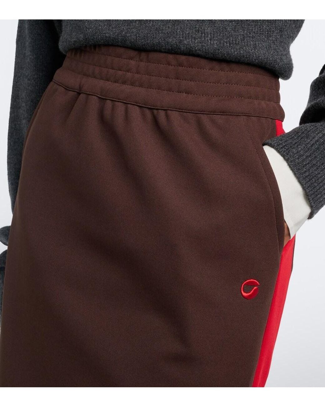 Coperni Brown Jersey Midi Skirt